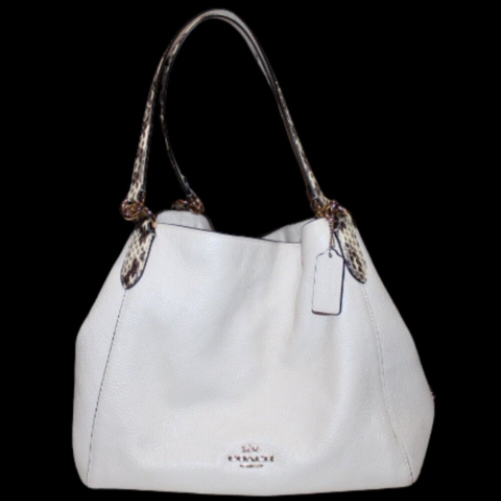 Coach Hallie Shoulder Bag with Snake Style Trim